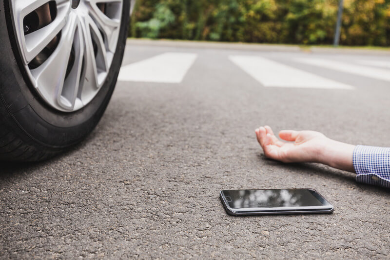 getting hit by a car